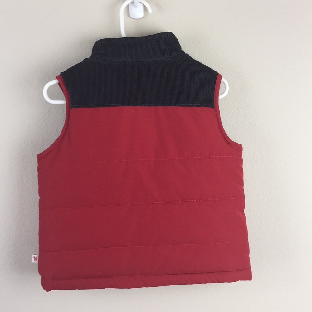 CARTERS Black And Red Toddler Boy Puffer Vest - Picture 2 of 5